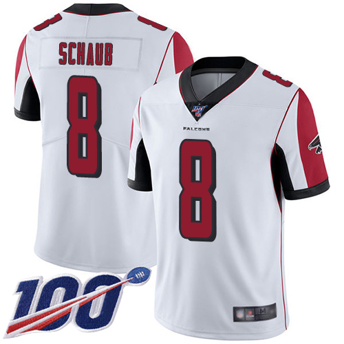 Atlanta Falcons Limited White Men Matt Schaub Road Jersey NFL Football 8 100th Season Vapor Untouchable